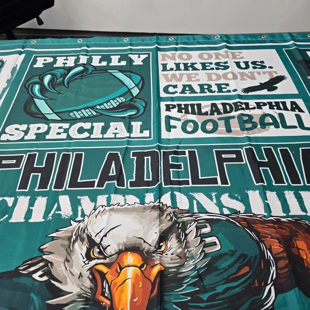 Philadelphia Eagles Fan Banner Large 71x71 Wall Flag Philly Gameday Decor